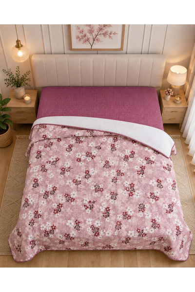 ŞENER HOME Model Buchet de primăvară imprimat 200x240 cm. Pat dublu (BATTAL) ...