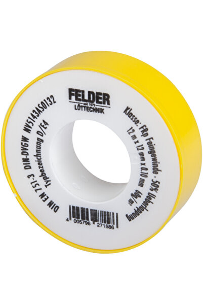 FELDER Bandă teflon - Lungime bandă 12 m Lățime bandă 12 mm Grosime bandă 0,1 mm