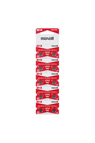 Maxell baterii alcaline, tip buton, LR41, AG3, 392A, 10 bucăți/blister