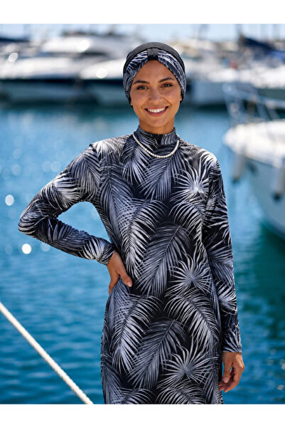 ICOLEXİN Costum de baie Hijab, cu uscare rapidă, hidrofugă, cu acoperire comp...