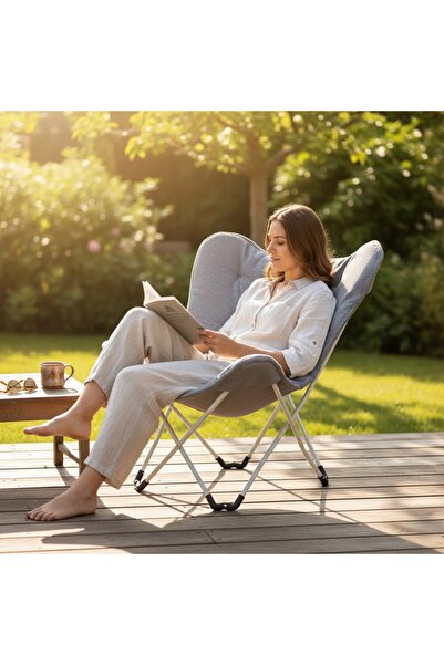 Orcamp Katlanabilir Kamp Sandalyesi - Cozy - - Gri - (OUT-2180)