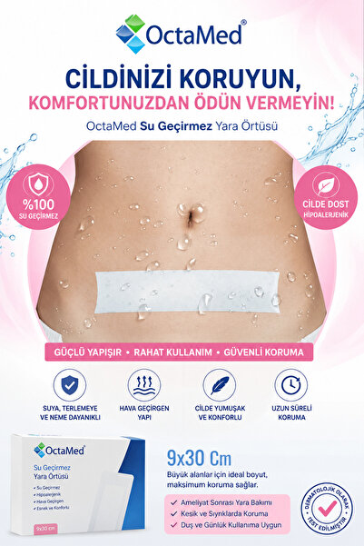 Genel Markalar Su Geçirmez Şeffaf Pu Film Yara Örtüsü (sezeryan Bandı) Octame...