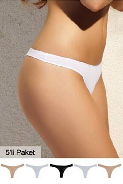 Pierre Cardin Tanga de damă din bumbac 5 buc