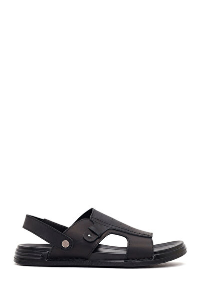 Derimod Men's Black Nubuck Leather Sandals 26Sfd6259V3