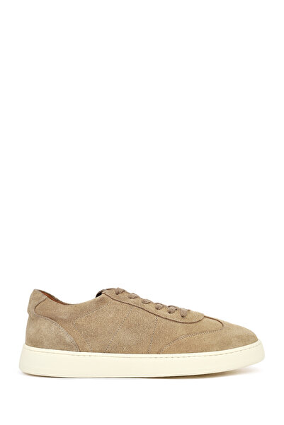 Derimod Erkek Bej Bağcıklı Kalın Tabanlı Süet Deri Sneaker 26SFD632810