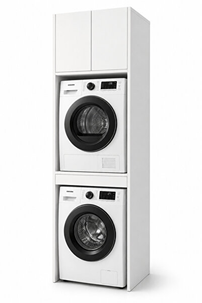Kenyap Çamaşır Makinesi ve Kurutma makinesi dolabı 2li Kule