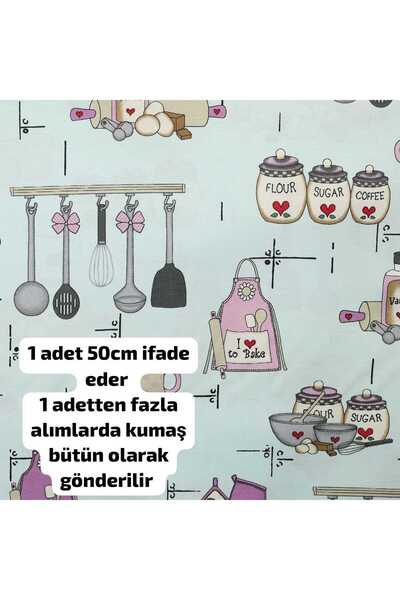 Home Duck kumaş ( Pembeli mutfak gereçleri 50 x 180 )