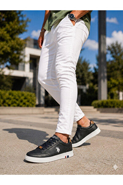 U.S. Polo Assn. حذاء رياضي للرجال باللون الأزرق الداكن