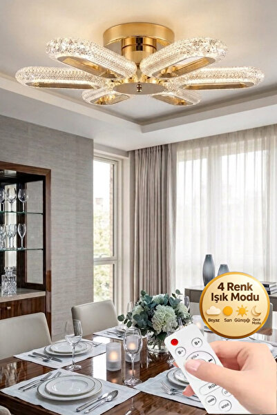 Lumia Lighting Eclipse Model 6"lı Gold Kumandalı 3 Renk Modu Ledli Modern Tav...