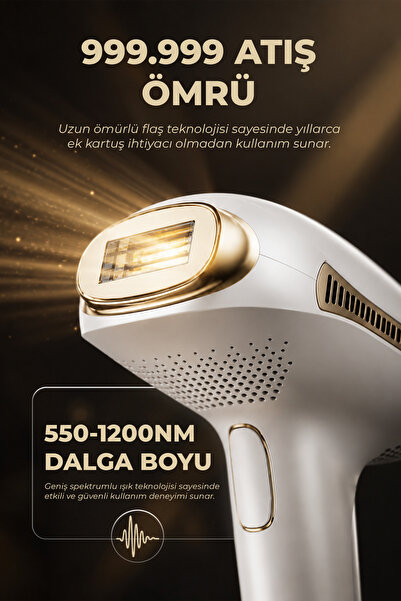 PiranTech BHRL-08 Buz Lazer Epilasyon 999.999 Atım- Cilt Gençleştirici- Akne Giderici- Lazer Epilasyon Aleti