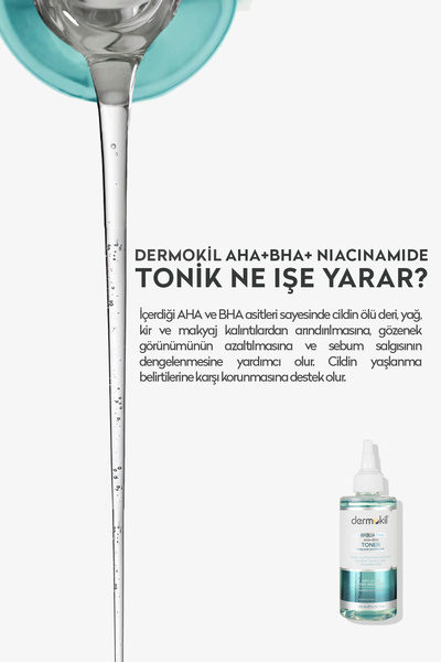 Dermokil Exfoliating AHA+BHA Niacinamide Tonik 200 ml