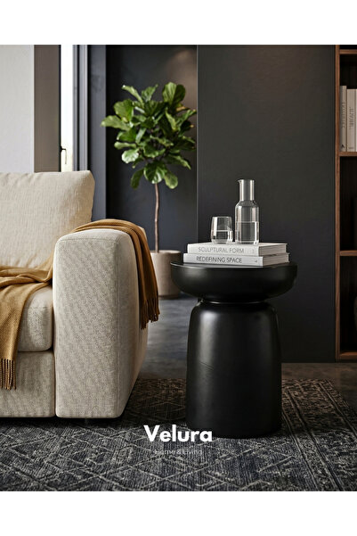 Velura Home & Living Fargo Mantar Yan Sehpa - Siyah