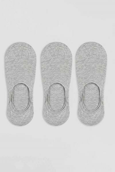 ablukaonline Unisex Bamboo Silicone Invisible Ballerina Socks Set of 3 Gray M...