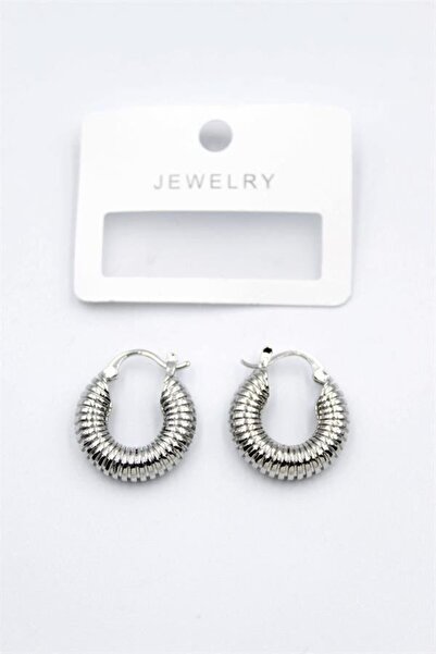 Generic Brand Hoop Earrings - Silver