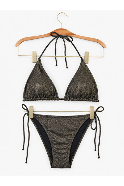Maser Parlak Simli İpli Bikini Seti