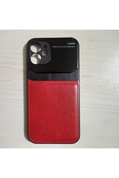 Zebana Lens Deri Kılıf İphone 12 Mini Uyumlu