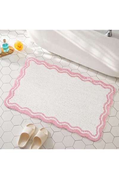 PAN HOME Velour Soft & Comfort Cotton Bath Mat 50x80cm - Pink