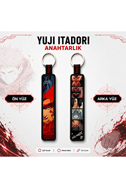 KeyB Jujutsu Kaisen Yuji Itadori Sukuna Anime Anahtarlık Çift Taraflı Çanta A...
