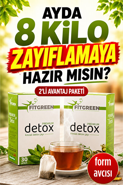 FİTGREEN zayıflamak kilo.verme Kinoa’lı I 2 Kutu Detox Çayı Detox Form Çayı D...