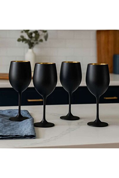 PAN HOME Ciara 4-piece Stemware Glass Set 520ml - Matt Black