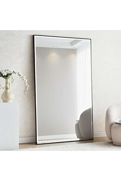 PAN HOME مرآة موجو مائلة الحواف 120x200 سم - أسود