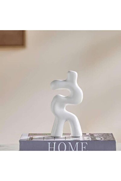 PAN HOME Strolls Ceramic Irregular Shape Figurine 9x3.5x17cm - White