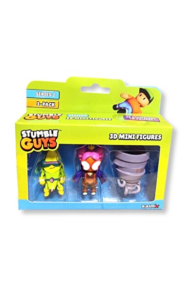 TOYFEST Stumble Guys Seri 2 - 3D Mini 3 lü Figür Seti - Super Banana - Flykwe...
