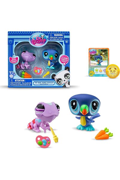TOYFEST Littlest Pet Shop Minişler 2’li Figür Seti S1 - Bukalemun ve Kuş - 5 CM