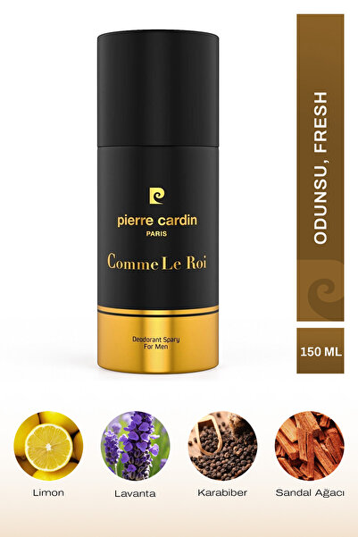 Pierre Cardin Comme Le Roi Erkek Deodorant|Odunsu, Fresh|Biber, Limon, Lavant...