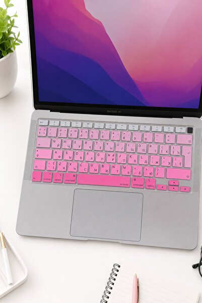 Mcstorey Rusça Klavye Macbook Air M1 Kılıfı 13inç A2179 A2337 Ile Uyumlu Grad...