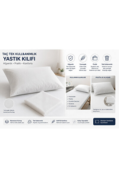 WhiteConsept Taç Tek Kullanımlık Yastık Kılıfı
