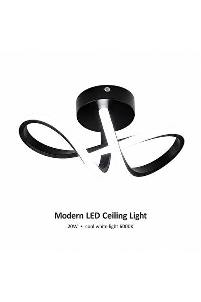 iTin Plafoniera LED din aluminiu, 20W, 220V, lumina rece, poate fi folosita s...