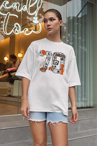 buzagi tasarım ürünleri Urban Oversize Unisex White T-Shirt