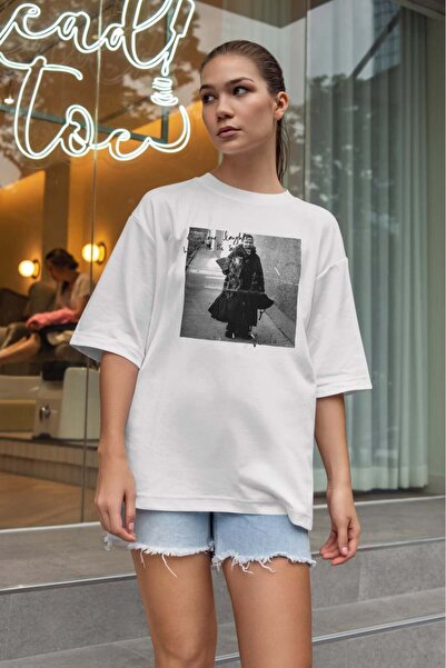 buzagi tasarım ürünleri Fontaines Dc Oversize Unisex White T-Shirt
