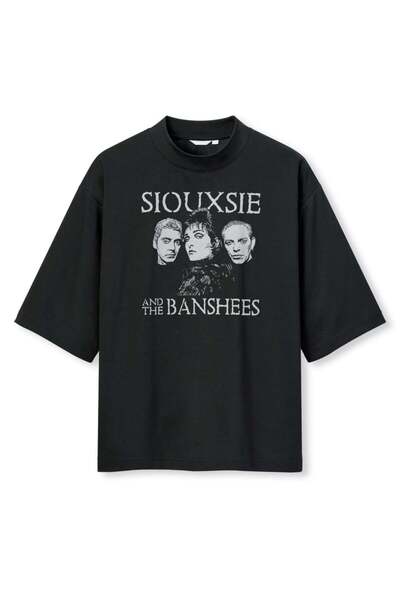 buzagi tasarım ürünleri تي شيرت Siouxsie and the Banhees ذو طباعة رقمية كبيرة...