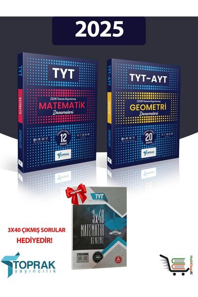 Toprak Yayıncılık 2025 TYT Matematik ve TYT AYT Geometri Deneme Seti Hediyeli!