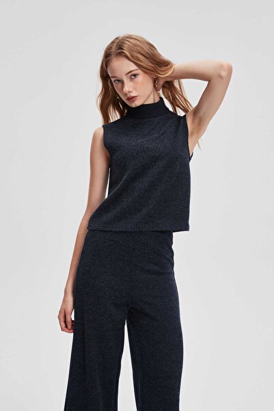 menta Wide-Leg Ribbed Pants
