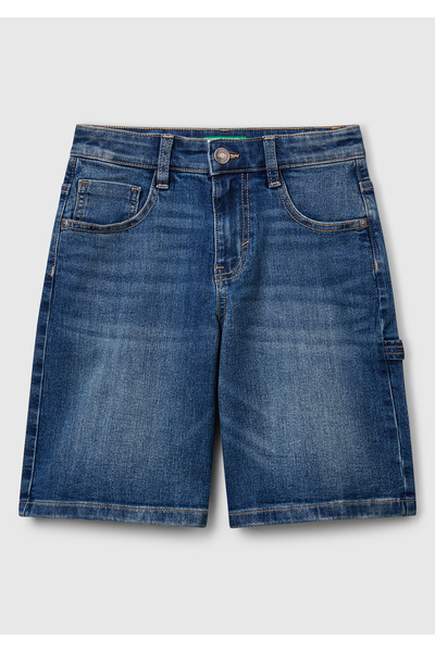 United Colors of Benetton Erkek Çocuk Lacivert Taş Yıkama Straight Fit Denim ...