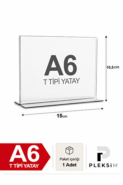 ulusoypleksi 1 Adet A6 T Tipi Yatay 10,5X15 Cm Şeffaf Pleksi Föylük Resimlik ...