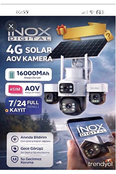 Sovdex İNOX-X14 4 KAMERALI SOLAR PANELLİ e-sim ÖZELLİKLİ FULL yeni seri K3473844