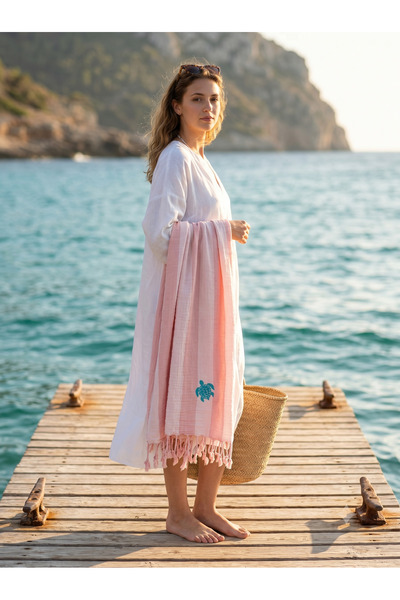 Miabella Home 100% pamučni peškir za plažu, brzo sušeći muslin peštemal peški...