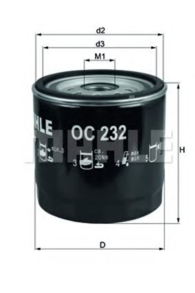 Mahle Original Filtru de ulei OC 232