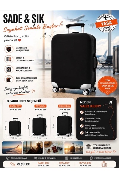 Trendglobal Trend Global Luggage Suitcase Husă de protecție Neagră