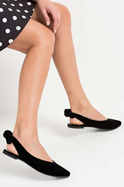 Fox Shoes راقصة الباليه النسائية السوداء D726495302