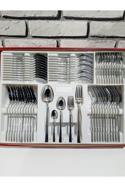 İstanbul Asc Brand 60-Piece 12-Person Fork and Spoon Set