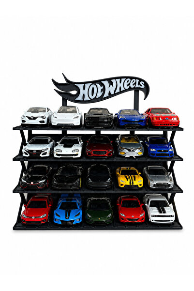 Reborn 3D hotwheels 1/64 Ölçek Model Araç Standı 20 Araçlık Koleksiyon Sergil...