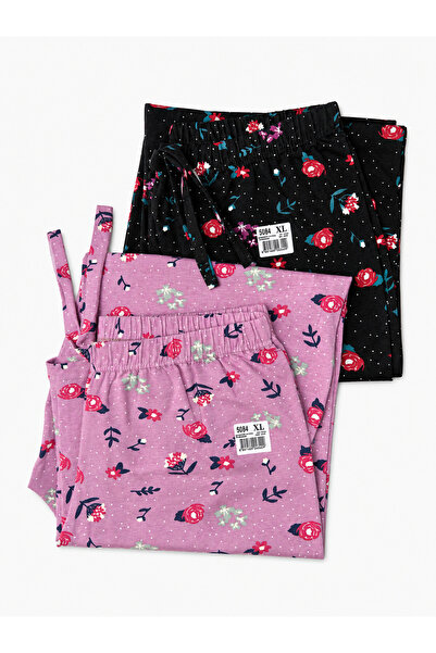 DEZALUX 2'li Pamuklu Kadın Pijama Altı