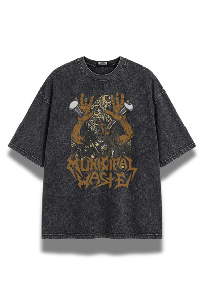 Fuddy Moda Tricou lavabil pentru deșeuri municipale unisex - Tricou vintage s...