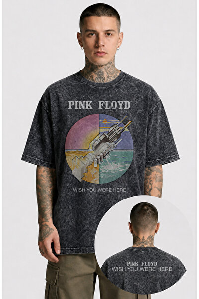 Fuddy Moda Unisex T-shirt με στάμπα  "Wish You Were Here ", ρετρό μπλουζάκι μ...