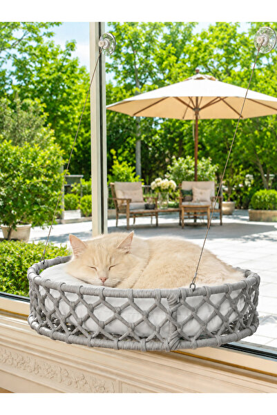 TASARYUM Kedi Köpek Cam Yatağı Hamak El İşçiliği